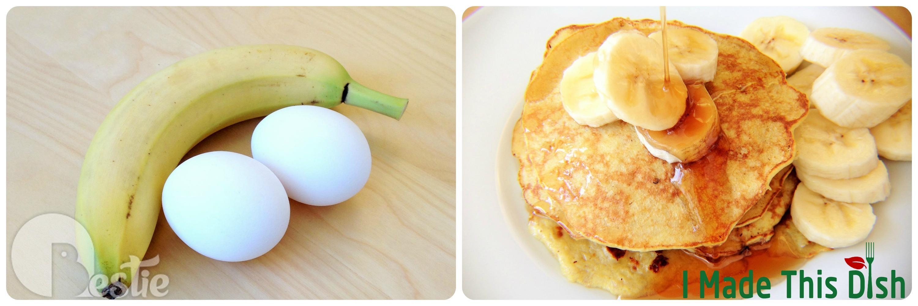 Làm bánh pancake 2 nguyên liệu trong vòng