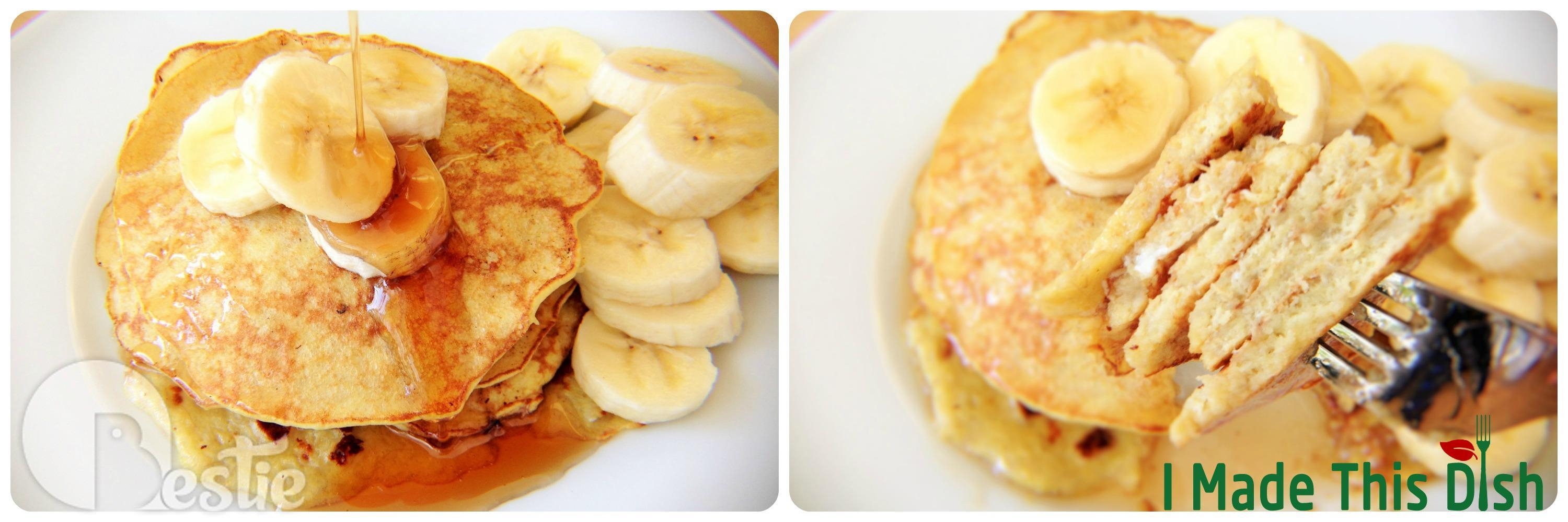 Làm bánh pancake 2 nguyên liệu trong vòng