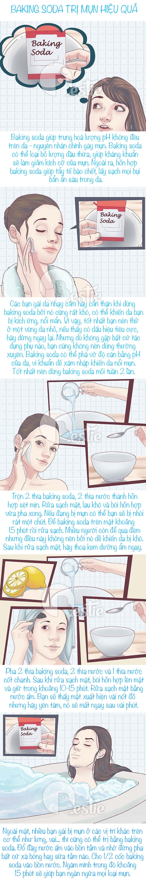 Trị mụn dễ dàng chỉ bằng baking soda