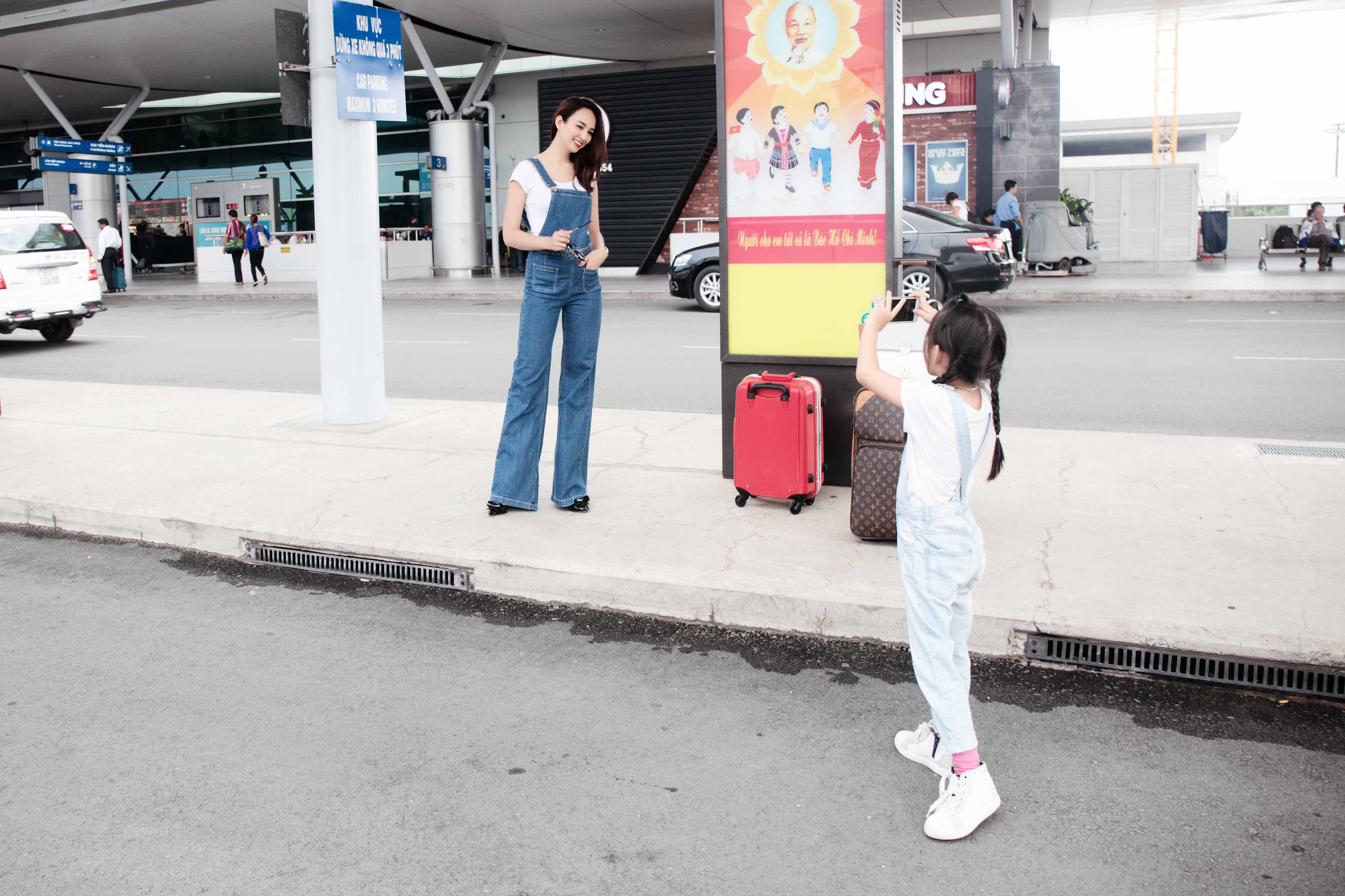 Ngọt ngào tình mẫu tử của mẹ con Hoa hậu Ngọc Diễm