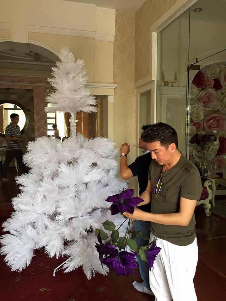 Đàm Vĩnh Hưng mở cửa tư gia cho khán giả tham quan và chụp hình Noel