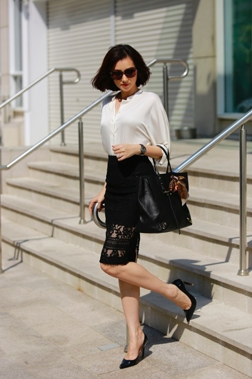 Trúc Diễm nổi bật với street style xuống phố ngày giao mùa