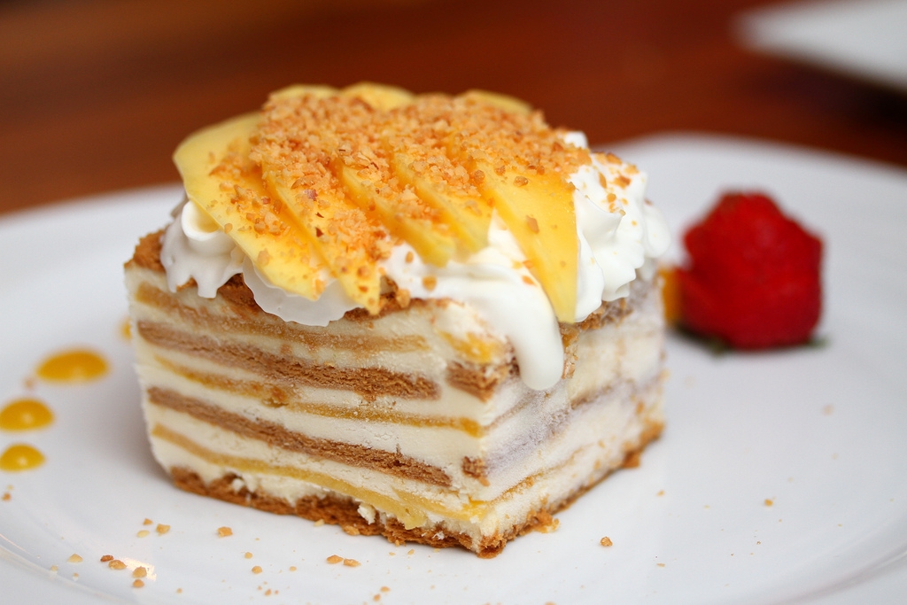 Làm bánh xoài lạnh không cần lò nướng
