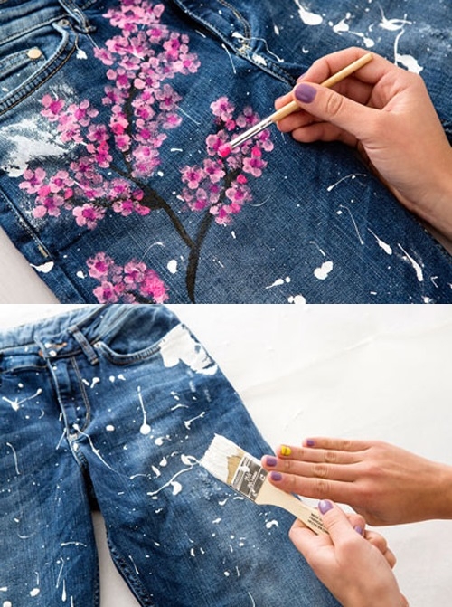 Hô biến quần jeans cũ thành mới và độc
