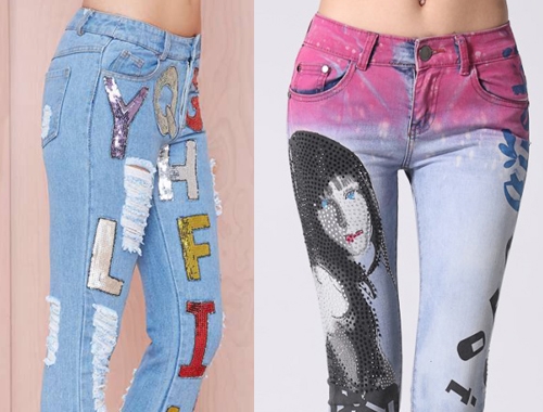 Hô biến quần jeans cũ thành mới và độc