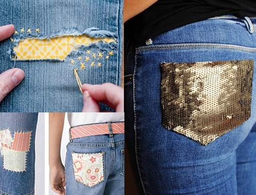 Hô biến quần jeans cũ thành mới và độc
