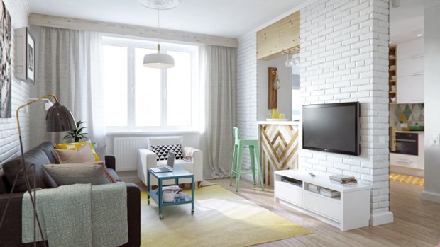 Căn hộ 45m2 nhẹ nhàng, cuốn hút