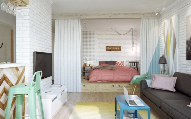 Căn hộ 45m2 nhẹ nhàng, cuốn hút