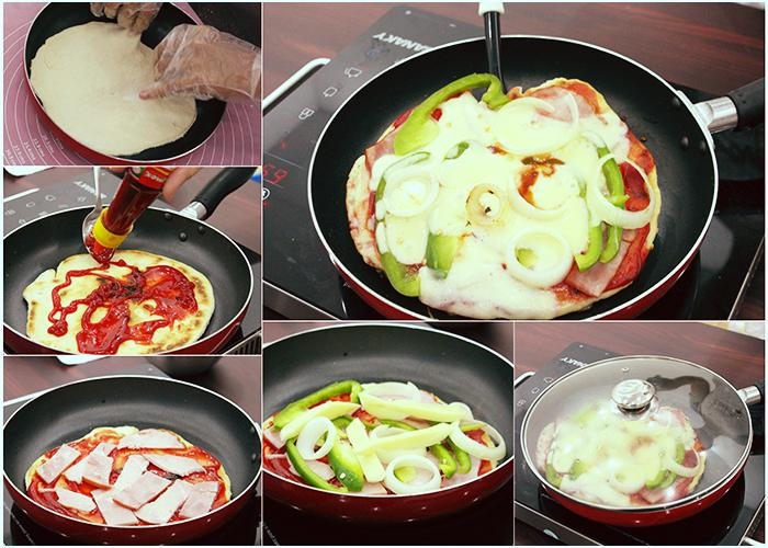 Không có lò nướng vẫn có thể làm pizza bằng... chảo cực ngon