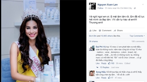 Trượt top 15 Miss Universe, sao Việt vẫn hết lời khen ngợi Phạm Hương