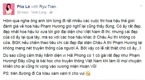 Trượt top 15 Miss Universe, sao Việt vẫn hết lời khen ngợi Phạm Hương