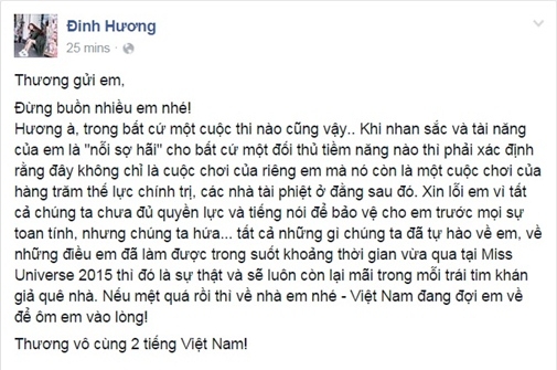 Trượt top 15 Miss Universe, sao Việt vẫn hết lời khen ngợi Phạm Hương