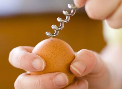 Làm bánh bông lan trong vỏ trứng đi