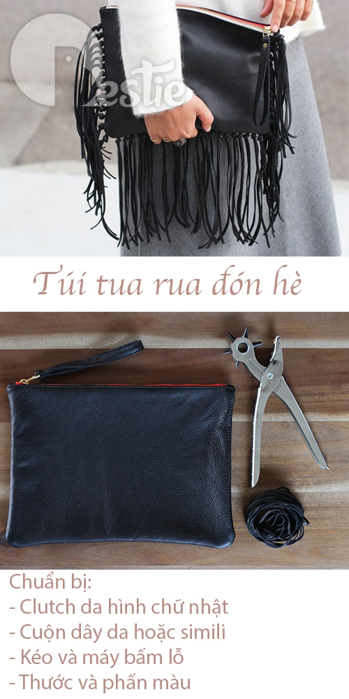 Tự làm túi tua rua sành điệu đón hè