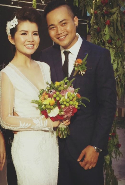 Khánh và Yến trong ngày cưới.