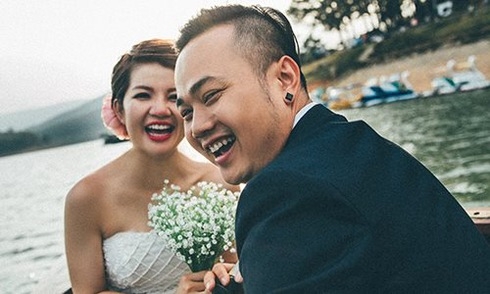 Khánh và Yến trong ngày cưới.