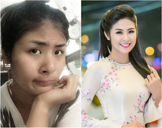 "Phát hoảng" với nhan sắc sao Việt khi không trang điểm