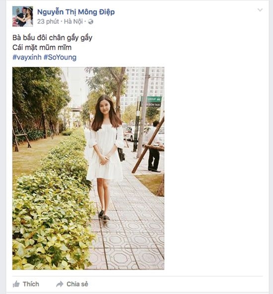 Hình ảnh mới nhất của bà bầu Kỳ Hân.