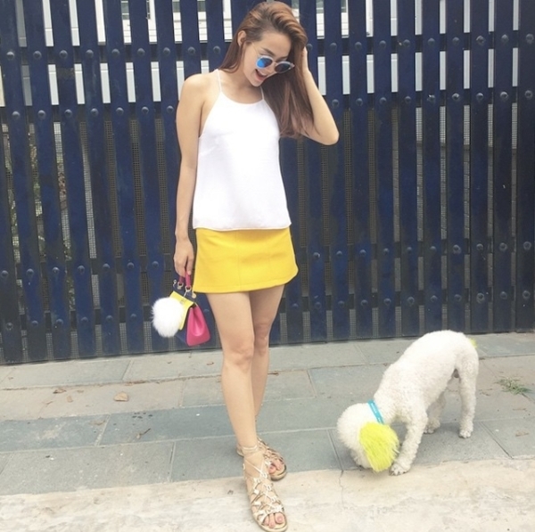 Được biết chú chó của Minh Hằng là món quà do một người bạn thân thiết tặng.