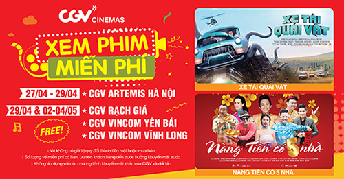 CGV Việt Nam đồng loạt khai trương 4 cụm rạp mới vào cuối tháng 4/2017