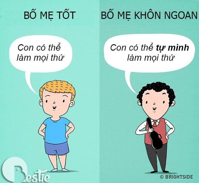 10 điều khác biệt trong cách dạy con giữa bố mẹ tốt - bố mẹ khôn ngoan