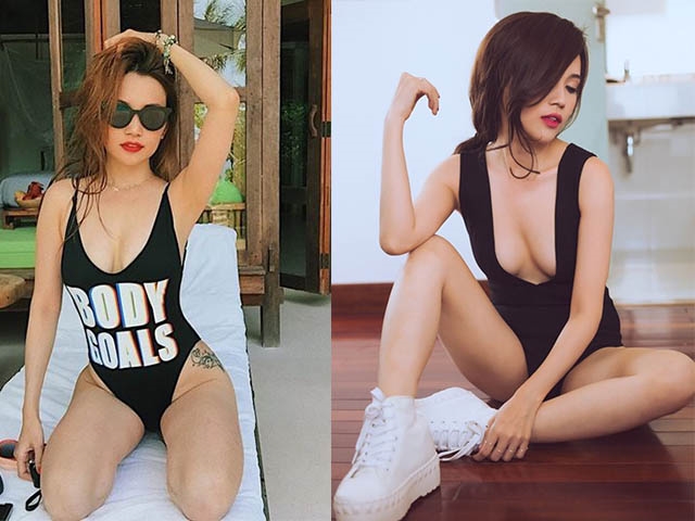 bestie sao nu Viet mac ao tam lo nep gap dui