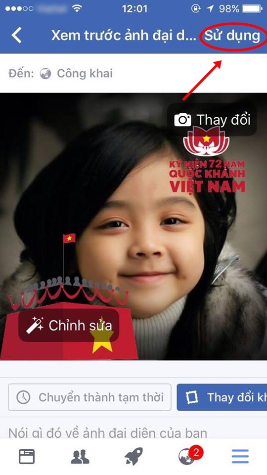 bestie them khung anh dai dien ngay Quoc Khanh