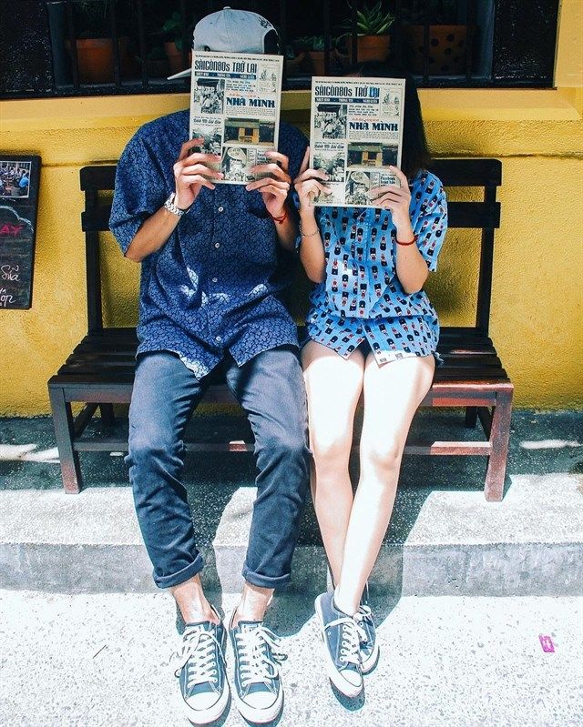 bestie diem chup hinh vintage