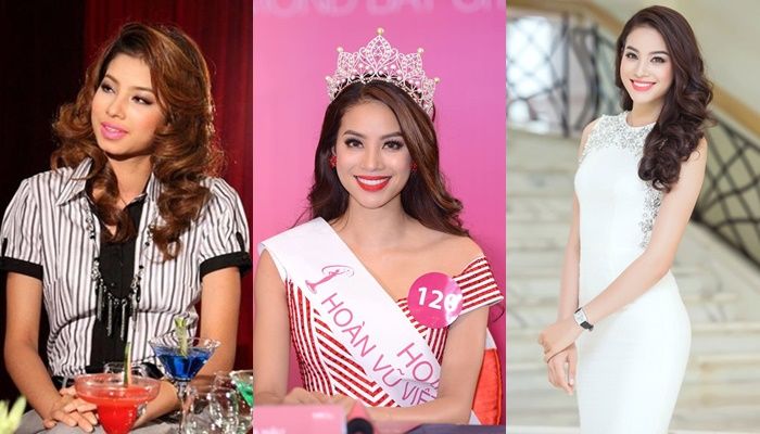 bestie hinh anh hoa hau viet truoc va sau khi dang quang