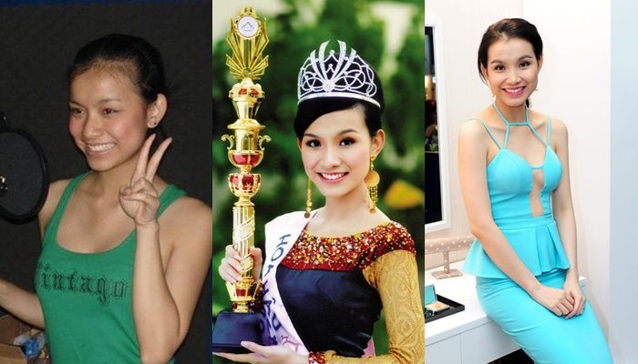 bestie hinh anh hoa hau viet truoc va sau khi dang quang