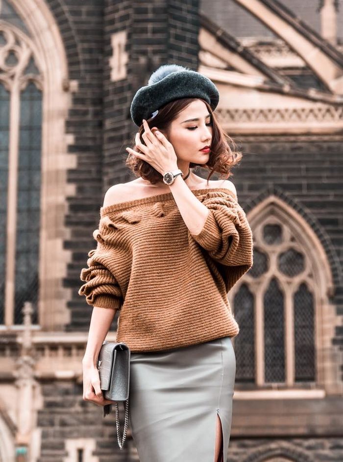 Cách phối đồ len đẹp ngày lạnh