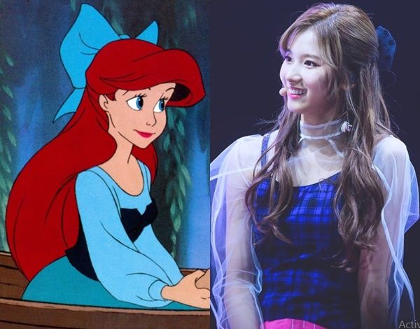 bestie thich thu ngam sana(twice) so huu nhan sac giong cong chua disney