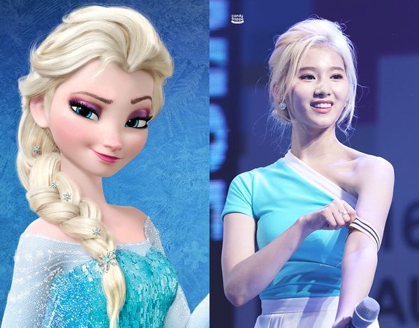 bestie thich thu ngam sana(twice) so huu nhan sac giong cong chua disney
