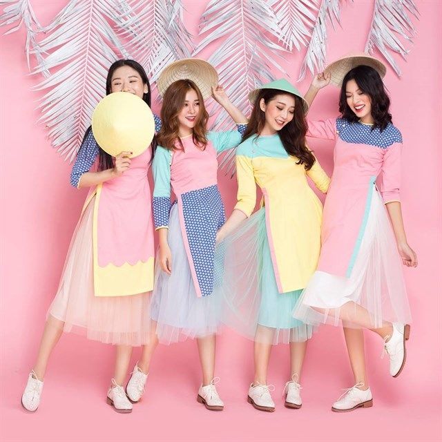 bestie xu huong ao dai mua Tet 1