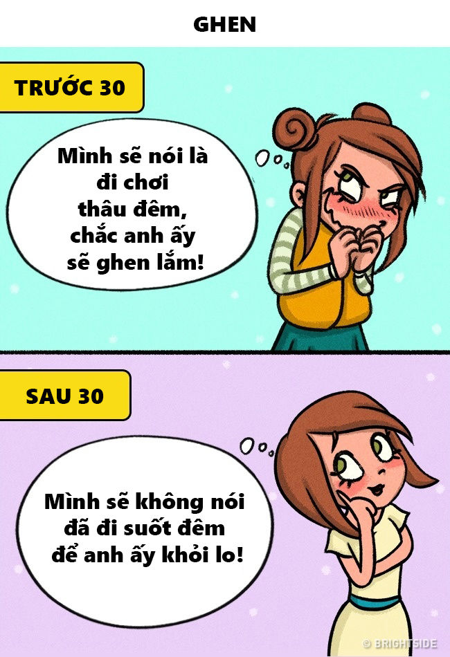 Sự khác biệt giữa tình yêu trước và sau 30 tuổi