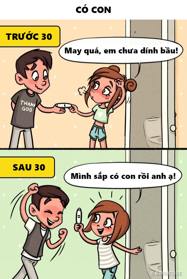 Sự khác biệt giữa tình yêu trước và sau 30 tuổi