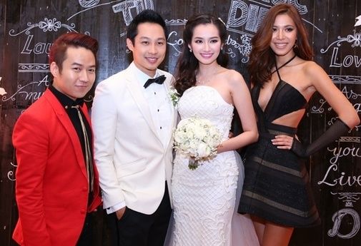 bestie trang phuc du tiec cuoi cua sao