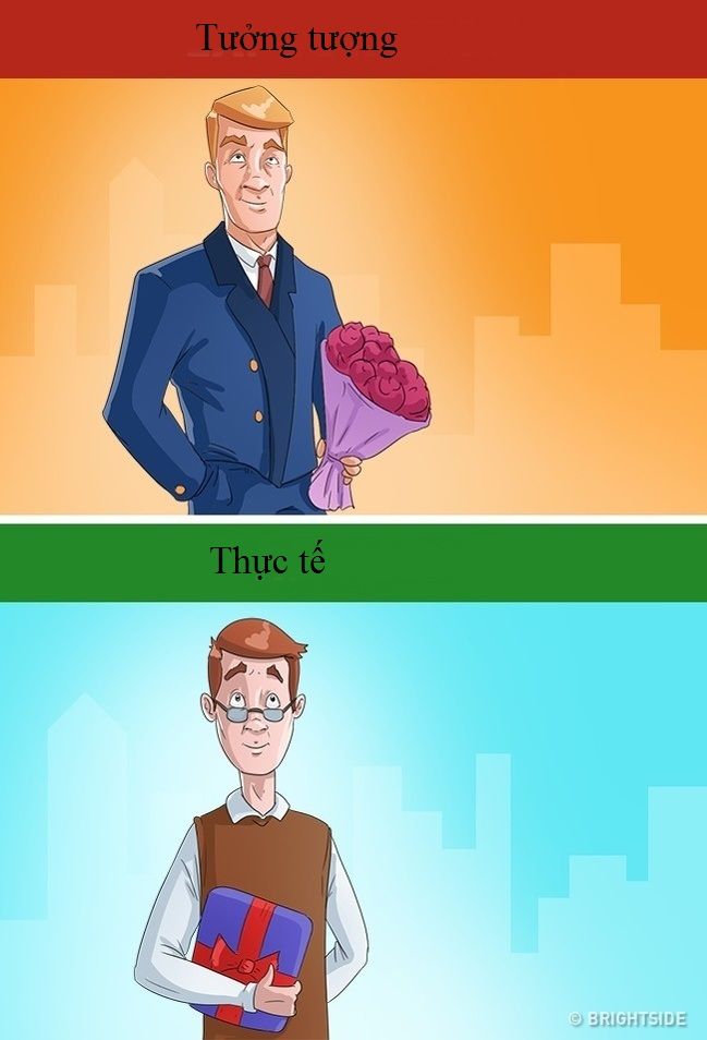 Bộ ảnh: Sự khác nhau giữa người chồng trong trí tưởng tượng và thực tại của các cô gái