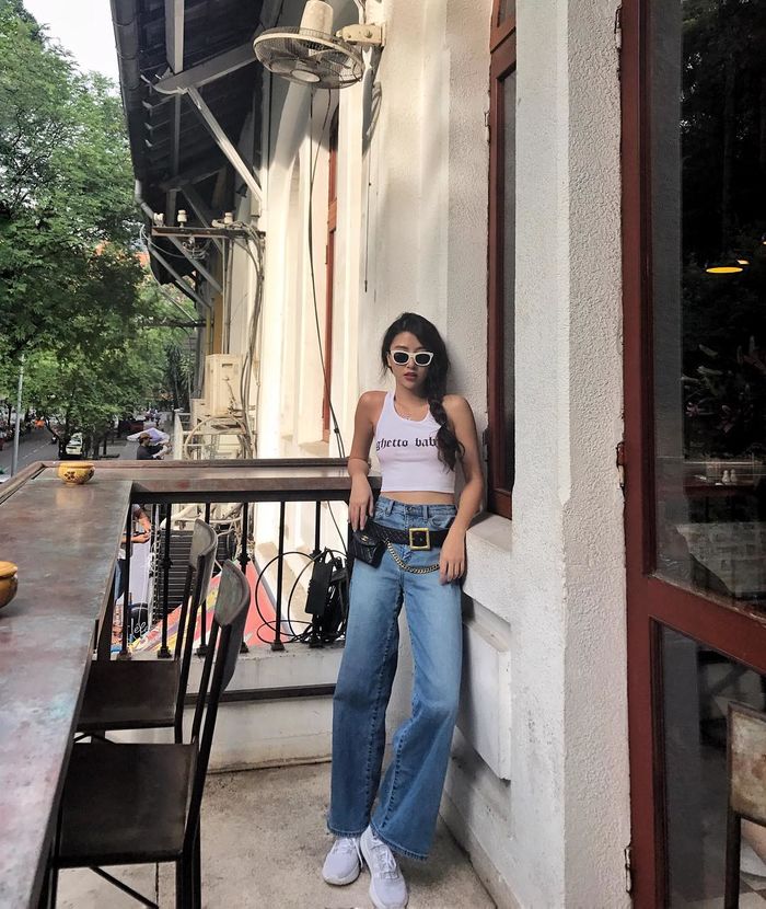 bestie hoc cach mix ao 2 day nhu Quynh Anh Shyn 12