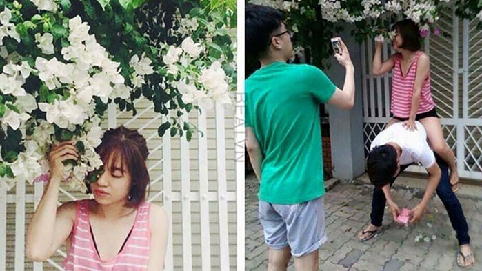 bestie anh hau truong chup anh kho do