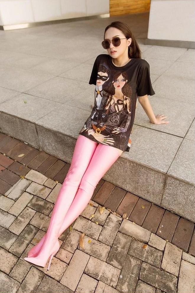 bestie huong giang dien lai do cu sau khi dang quang