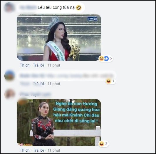 bestie lam chi khanh bi khan gia goi ten khi huong giang dang quang hoa hau