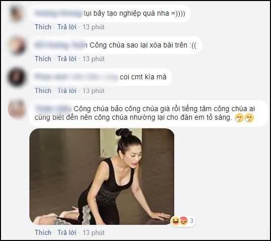 bestie lam chi khanh bi khan gia goi ten khi huong giang dang quang hoa hau