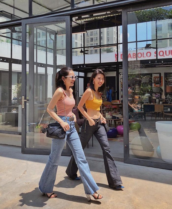 bestie my nhan viet dong loat dien ao croptop