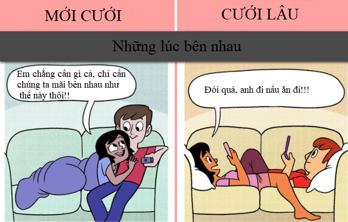 bestie su khac biet giua moi cuoi va da cuoi lau