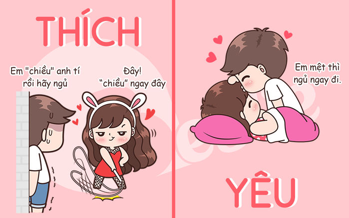 bestie su khac biet giua thich va yeu