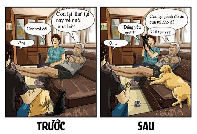 bestie su khac biet truoc va khi nuoi cho