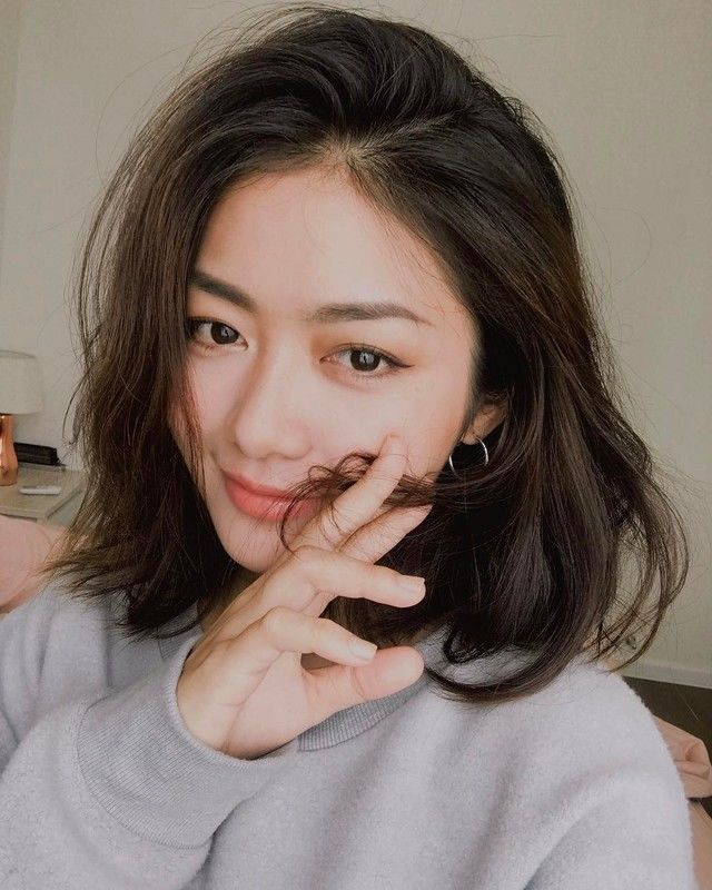 korean messy hair