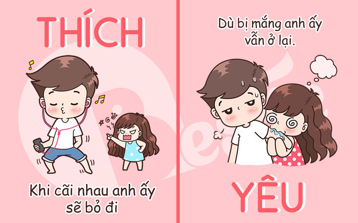 bestie su khac biet giua thich va yeu