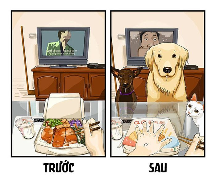 bestie su khac biet truoc va khi nuoi cho